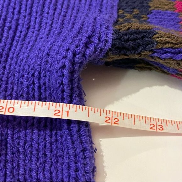 Vintage Colours By Alexander Julian Abstract Chunky Knit Sweater Men's Size XL - Picture 11 of 13